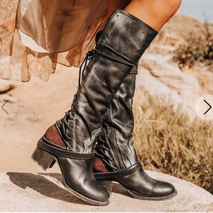 Worn once, beautiful boots. I ordered too small and cannot return now.